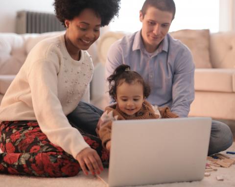 Family on Laptop