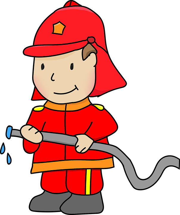 Cartoon firefighter