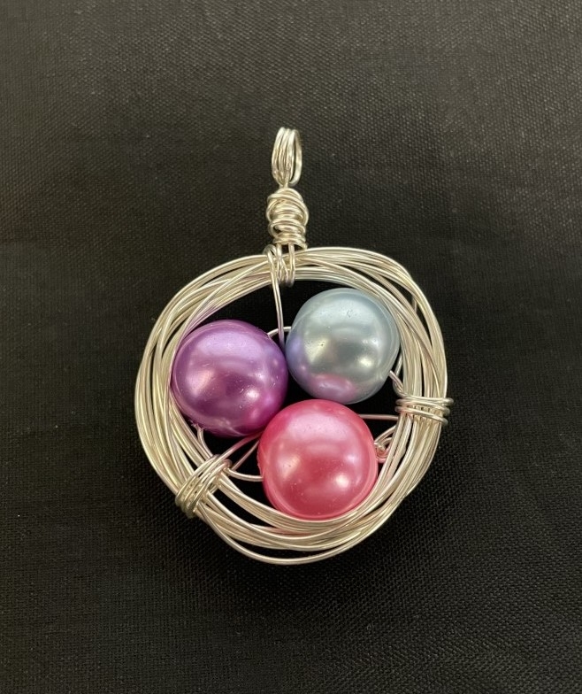 Wire Bird's Nest Pendant