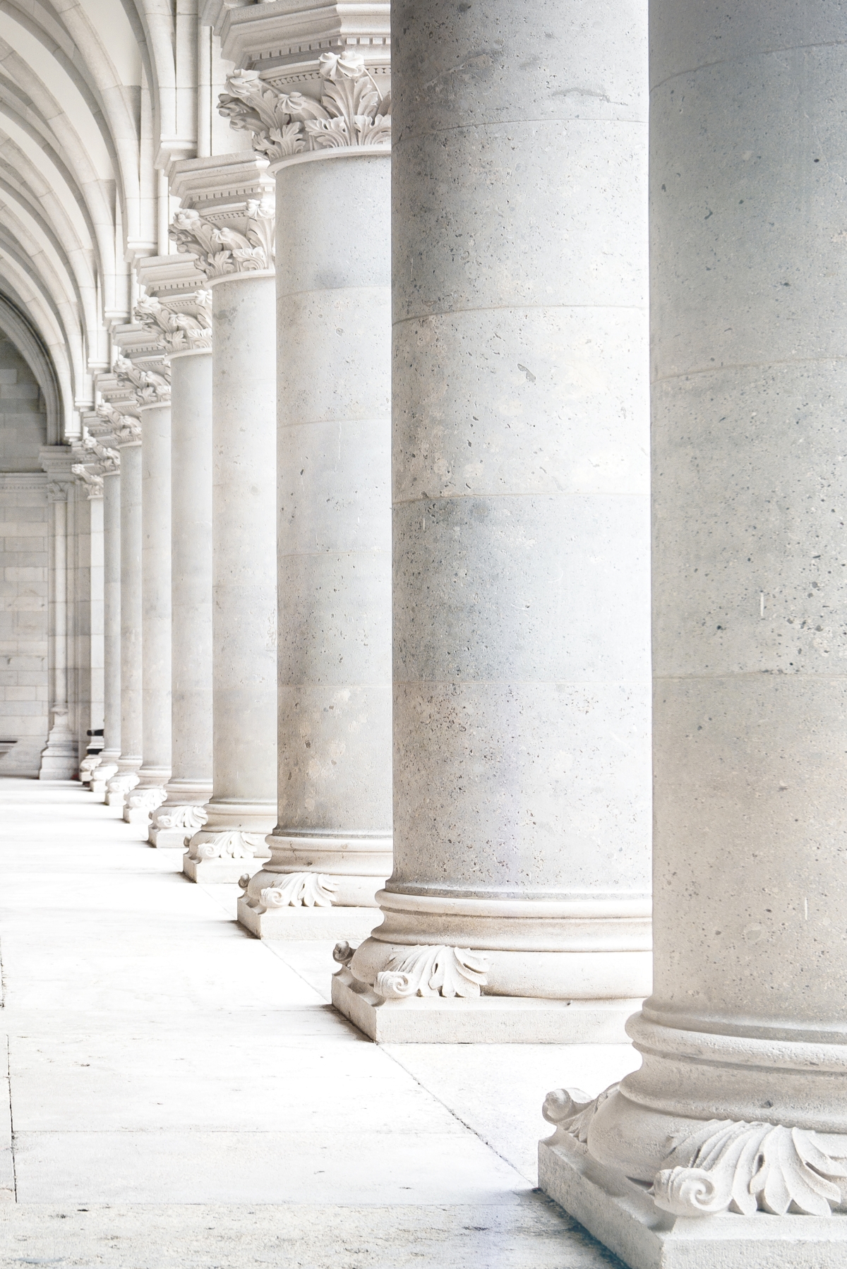 White marble columns of the Supreme Court building